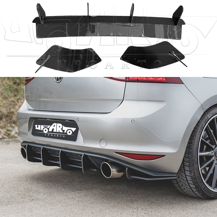 AR-VW-0101-Golf 7 GTI V2 Style Rear Blade Diffuser - Image 2