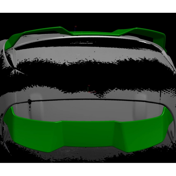 2012-2019 Renault Clio 4 Standard Car RS Style Rear Spoiler - Image 2